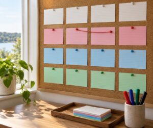 how to use index cards to plot a mystery
