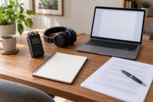 how to transcribe and edit an interview