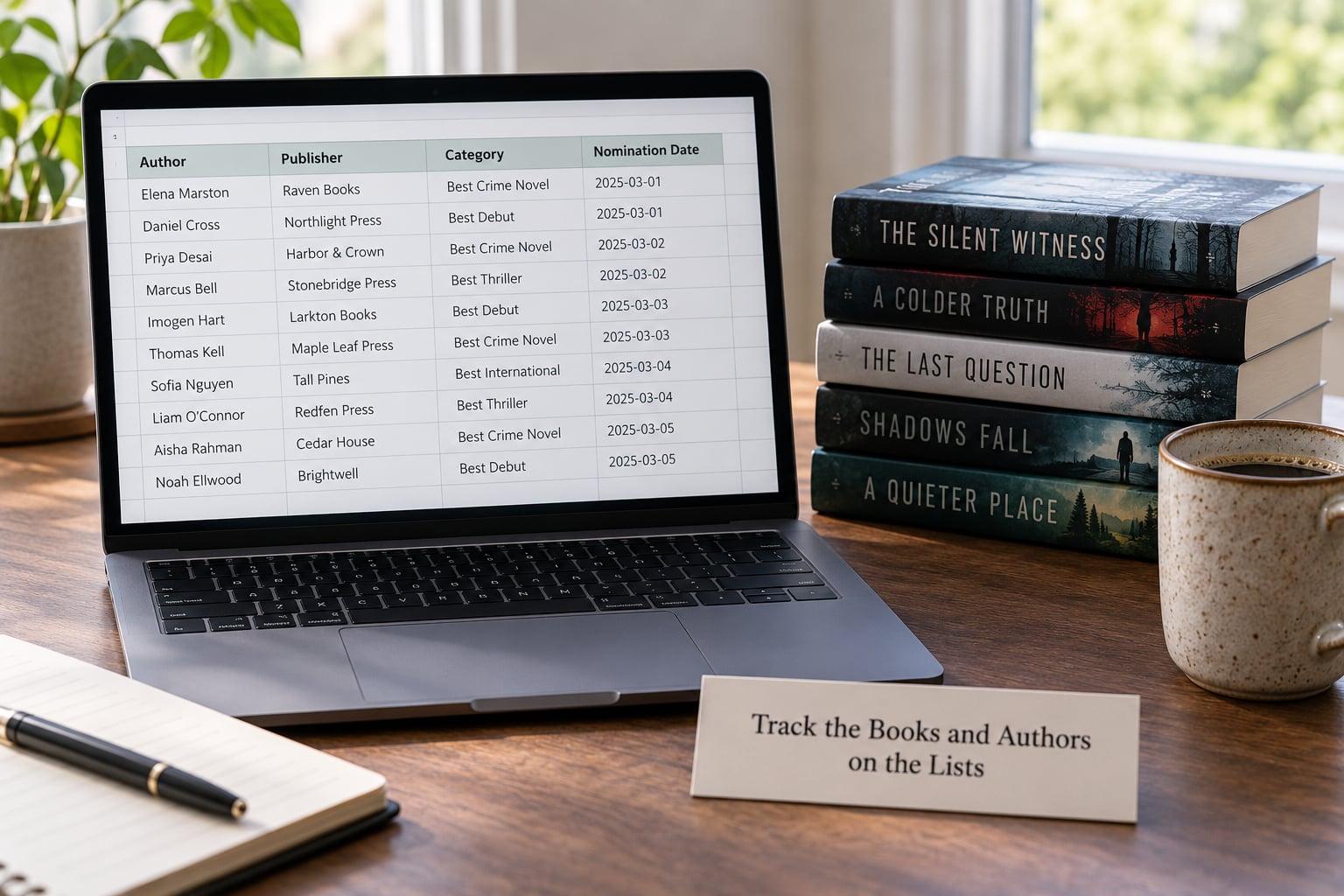 Track the Books and Authors on the Lists