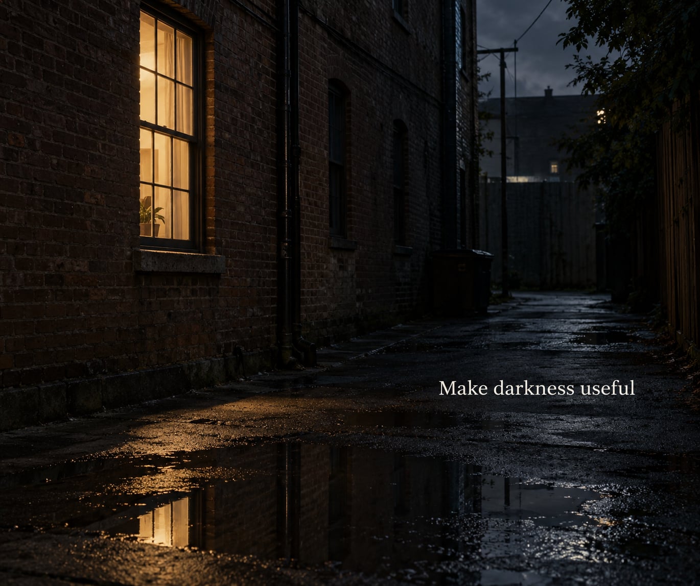 Make darkness useful