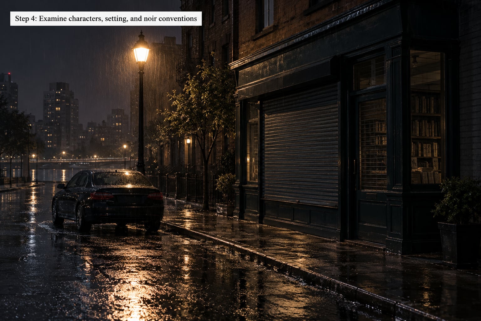 Step 4: Examine characters, setting, and noir conventions