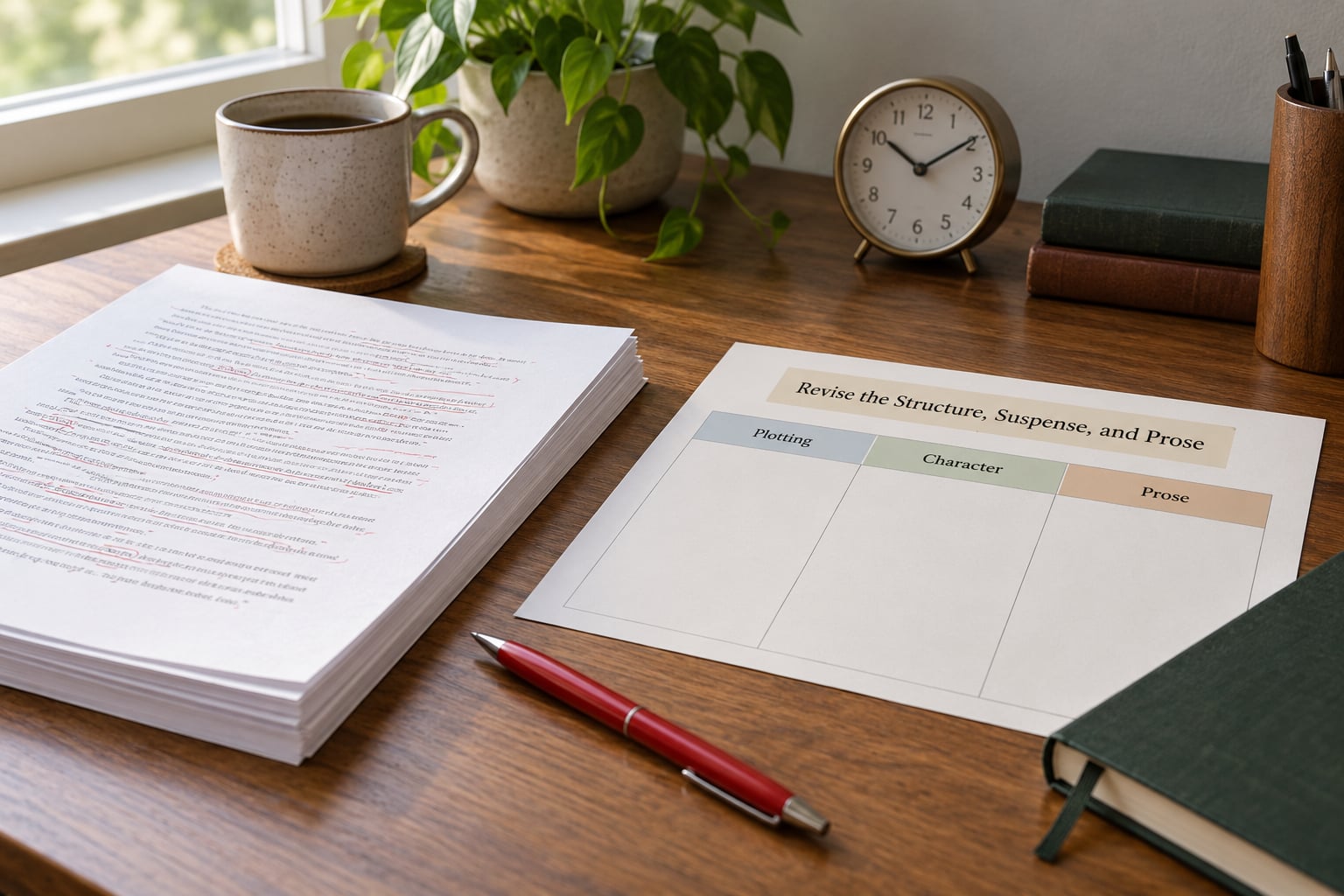 Revise the Structure, Suspense, and Prose