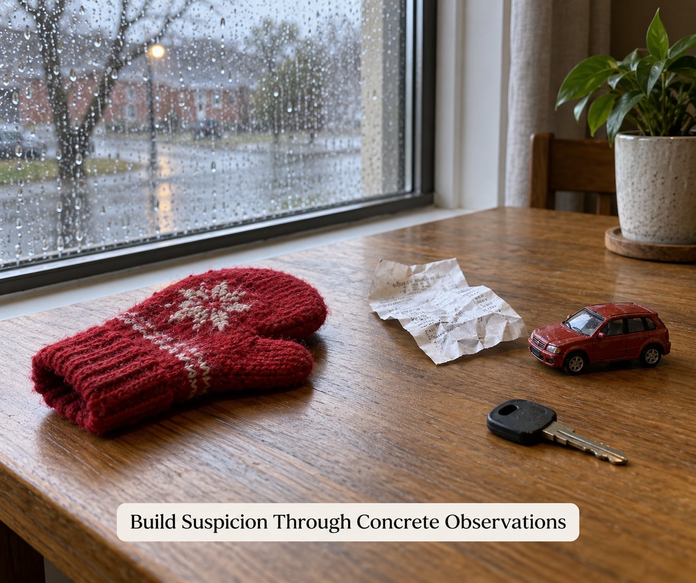 Build Suspicion Through Concrete Observations
