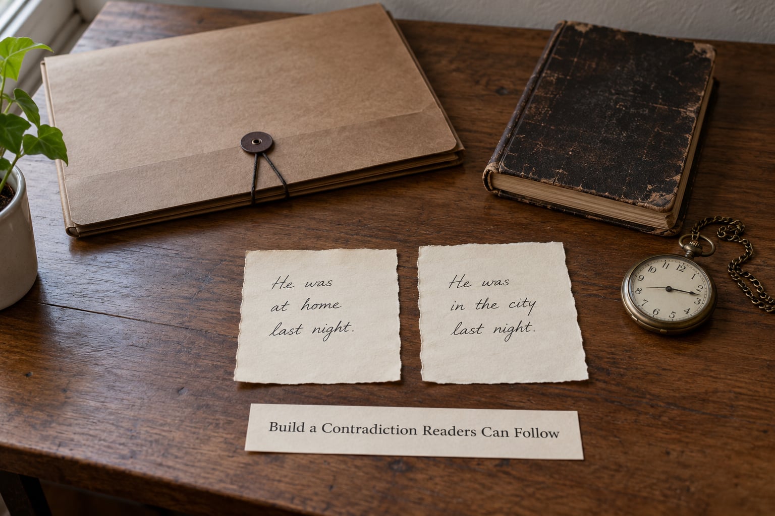 Build a Contradiction Readers Can Follow