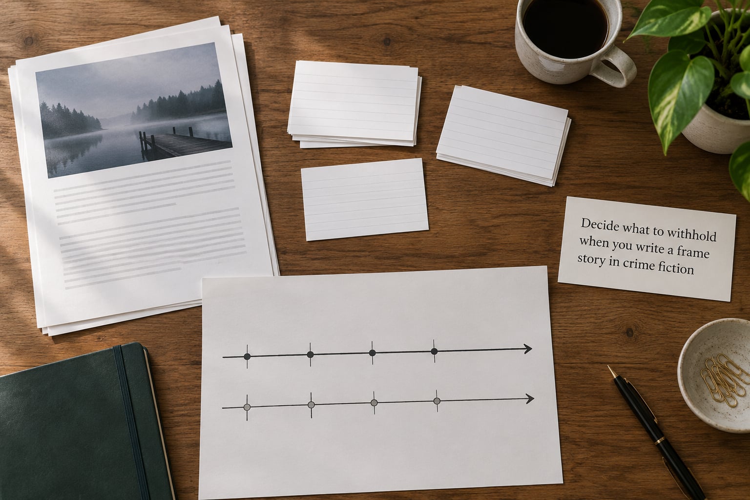 Decide what to withhold when you write a frame story in crime fiction