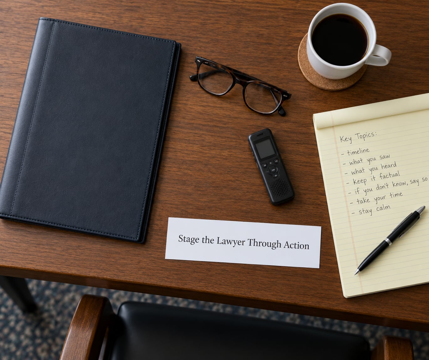Stage the Lawyer Through Action