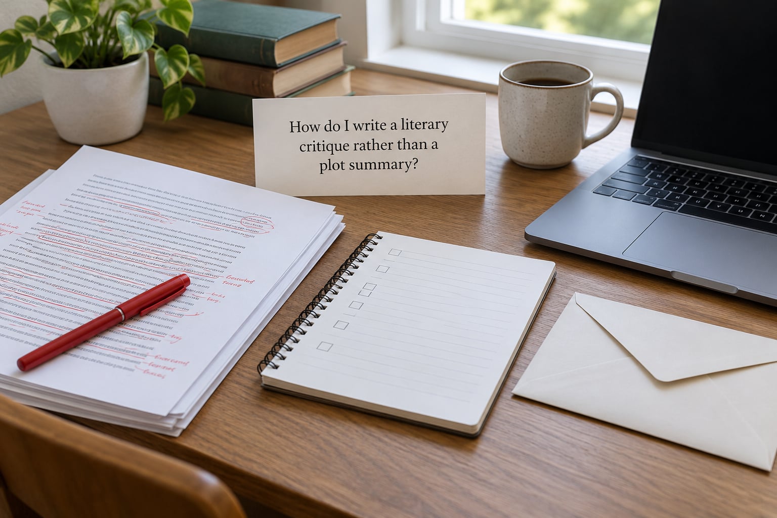 How do I write a literary critique rather than a plot summary?