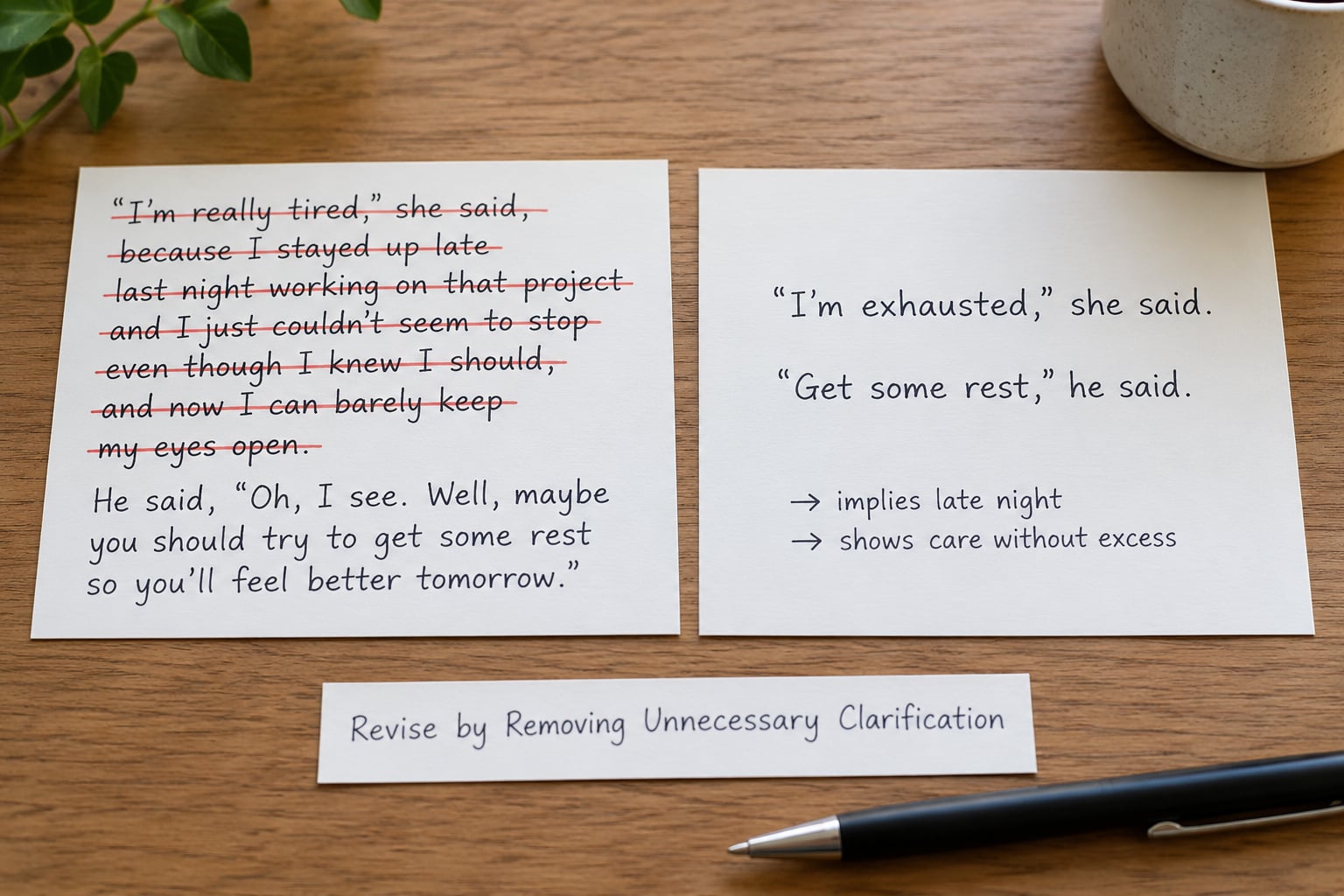Revise by Removing Unnecessary Clarification