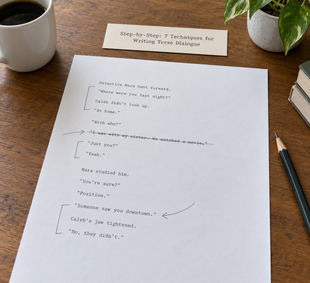 Step-by-Step: 7 Techniques for Writing Terse Dialogue