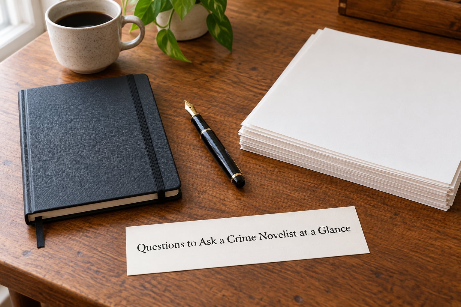 Questions to Ask a Crime Novelist at a Glance