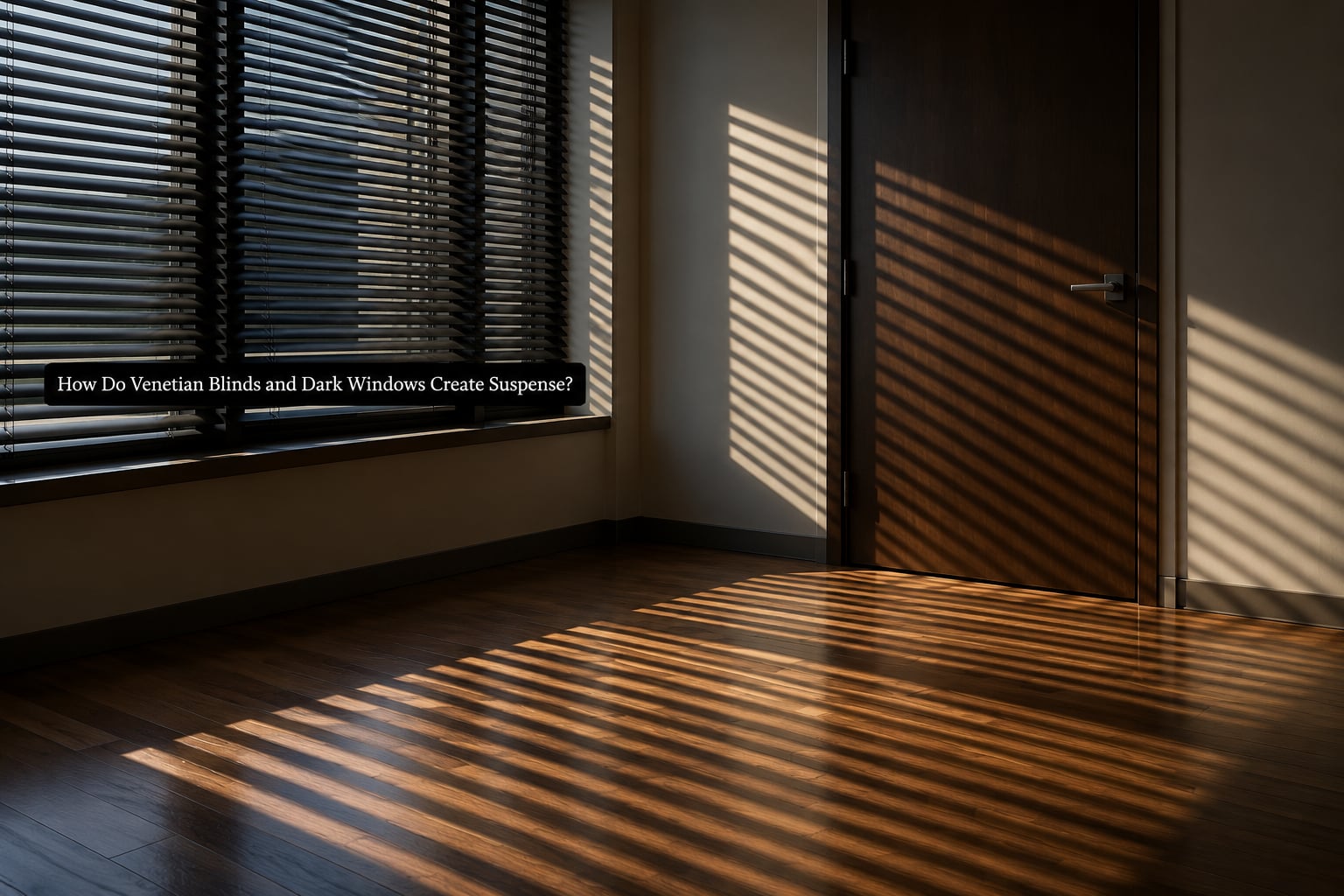 How Do Venetian Blinds and Dark Windows Create Suspense?